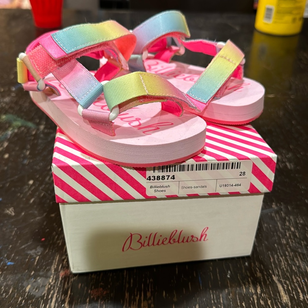 Billieblush kids sandals. Never worn. Size 28